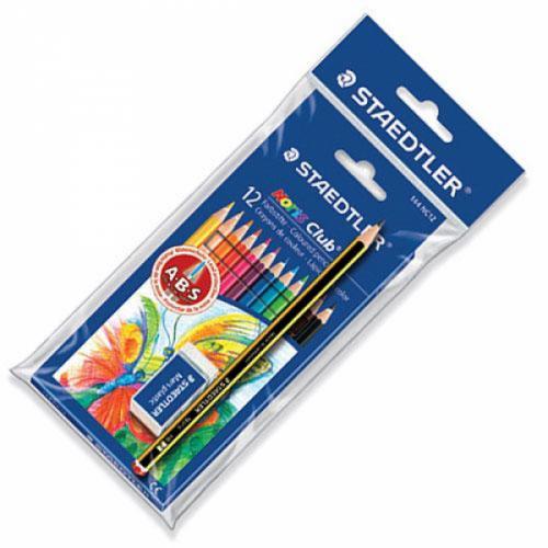 행사상품  스테딜러  144 노리스  색연필 12색(종이케이스)+지우개+연필